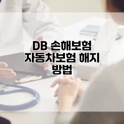 DB 손해보험 자동차보험 해지 방법