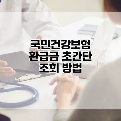 국민건강보험 환급금 초간단 조회 방법