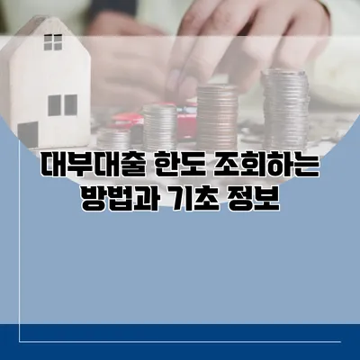 대부대출 한도 조회하는 방법과 기초 정보