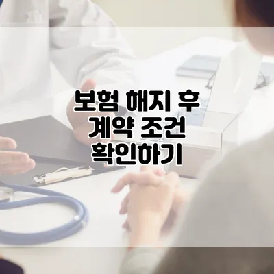 보험 해지 후 계약 조건 확인하기