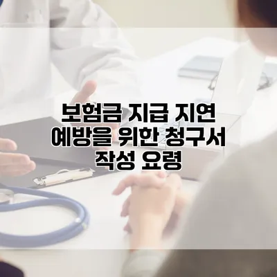 보험금 지급 지연 예방을 위한 청구서 작성 요령