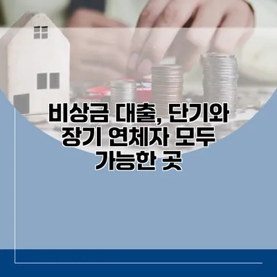 비상금 대출, 단기와 장기 연체자 모두 가능한 곳