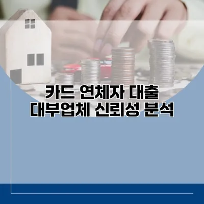 카드 연체자 대출 대부업체 신뢰성 분석