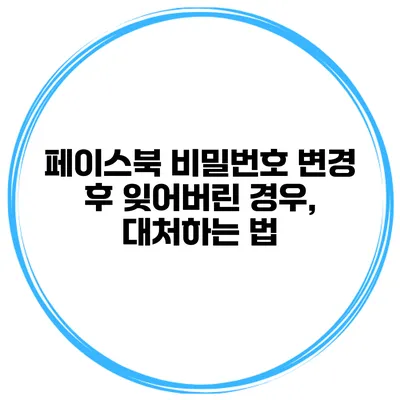 페이스북 비밀번호 변경 후 잊어버린 경우, 대처하는 법